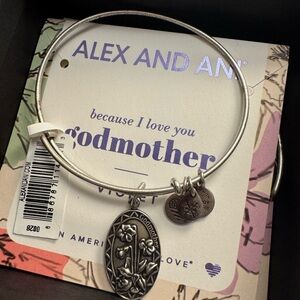 Alex and Ani Silver Godmother Bangle